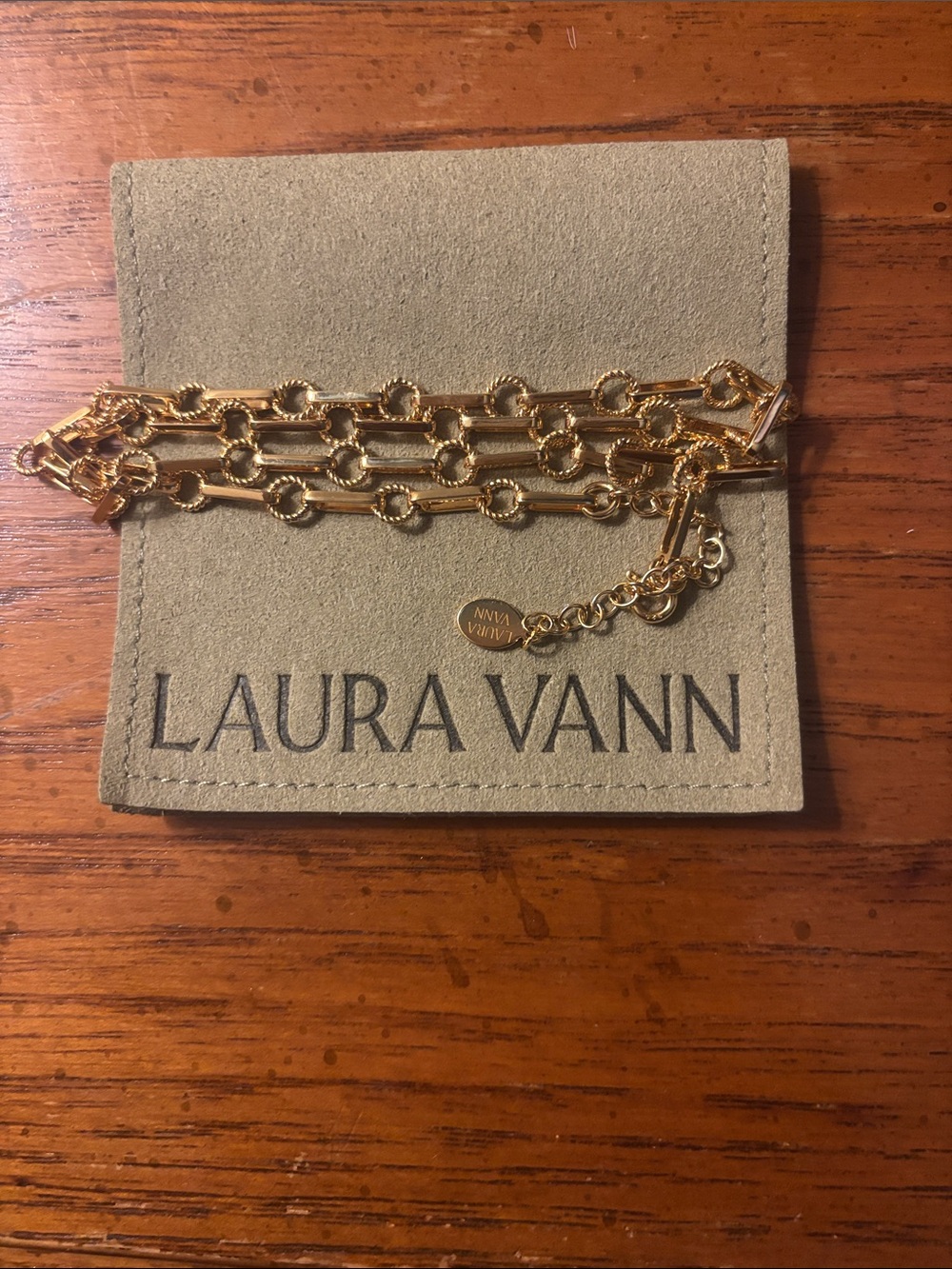 Gold Circle-Link Layered Necklace